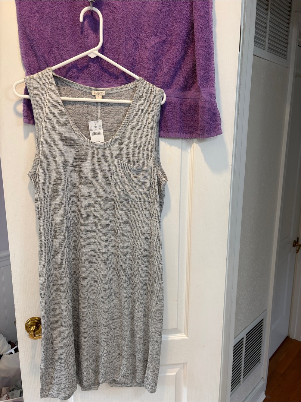 NWT J. Crew Factory Gray Sleeveless Knit Dress